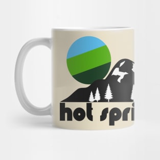 Retro Hot Springs ))(( Tourist Souvenir National Park Design Mug